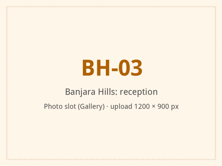 [ALT: Reception, Vitali Wellness & Spa, Banjara Hills]