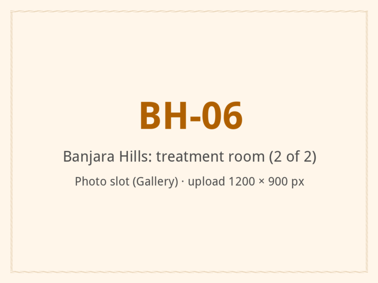 [ALT: Treatment room, Vitali Wellness & Spa, Banjara Hills]