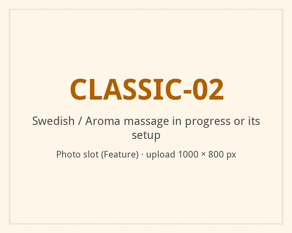 [ALT: Swedish / Aroma massage in progress or its setup, Vitali Wellness & Spa]