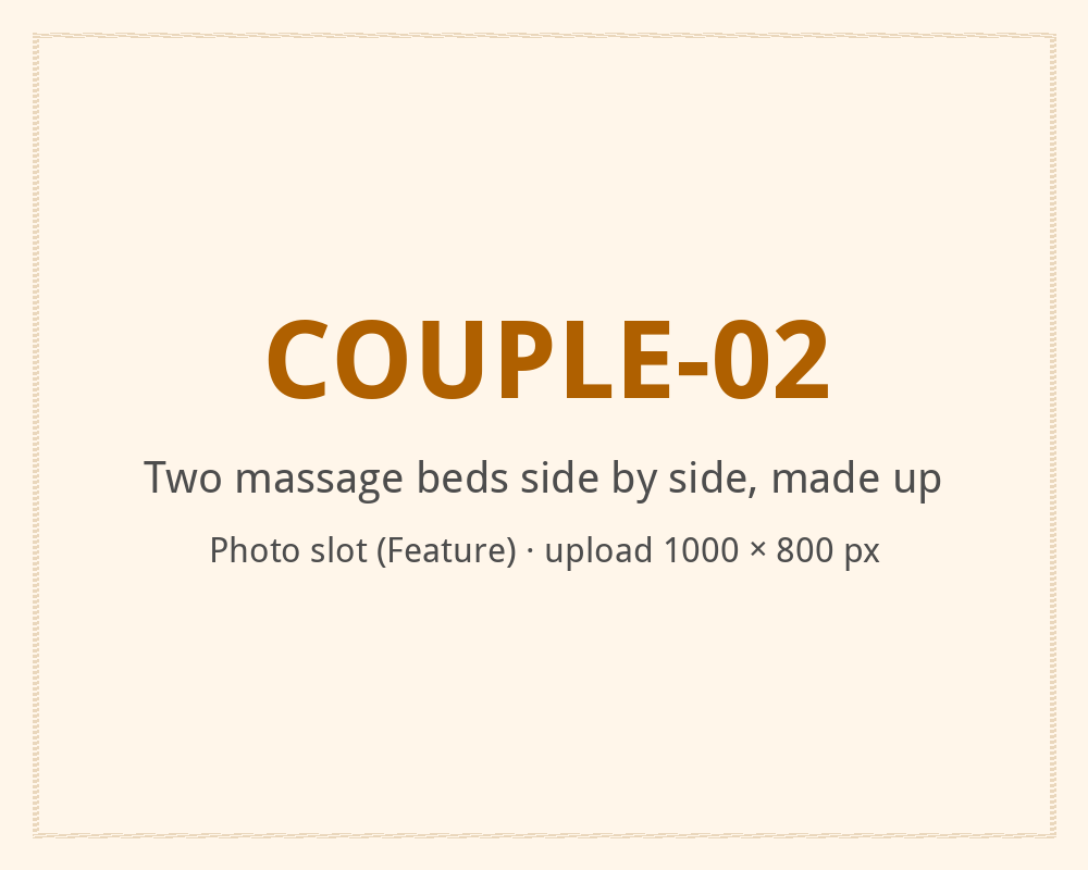 [ALT: Two massage beds side by side, made up, Vitali Wellness & Spa]