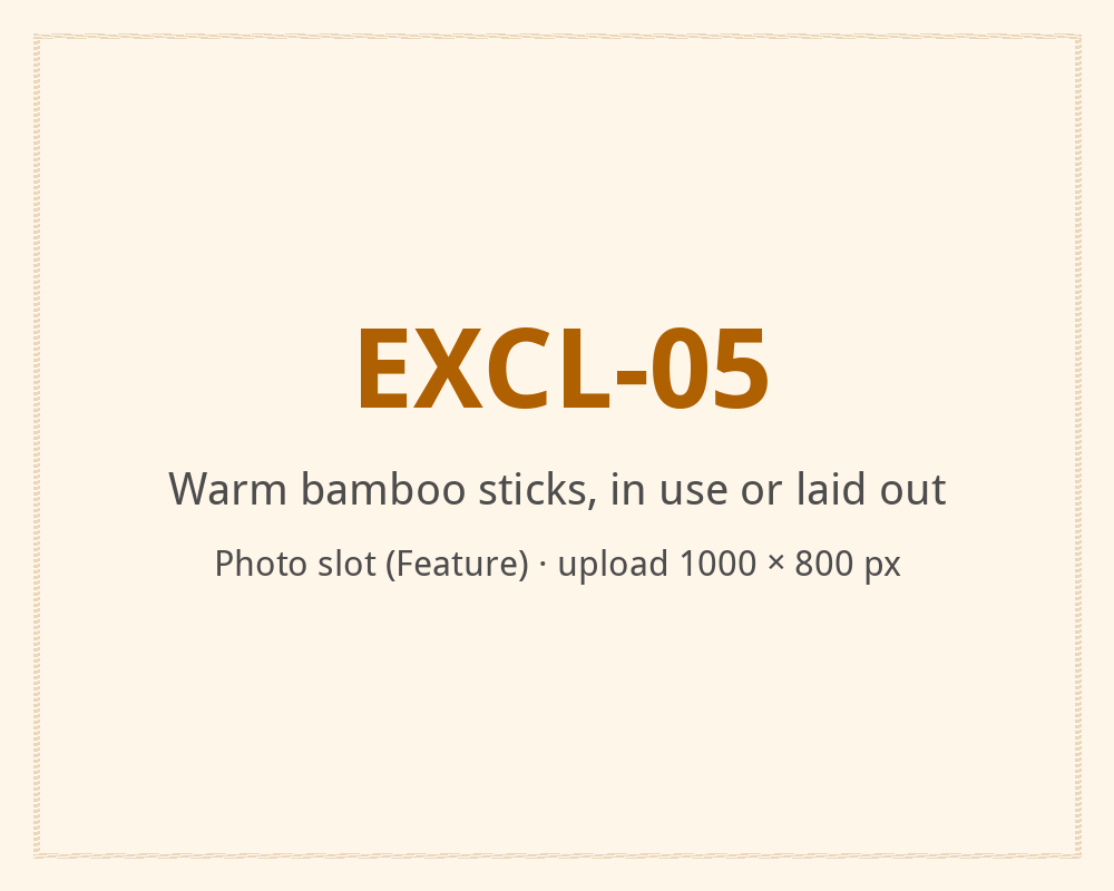 [ALT: Warm bamboo sticks, in use or laid out, Vitali Wellness & Spa]