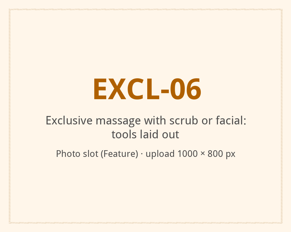 [ALT: Exclusive massage with scrub or facial, tools laid out, Vitali Wellness & Spa]