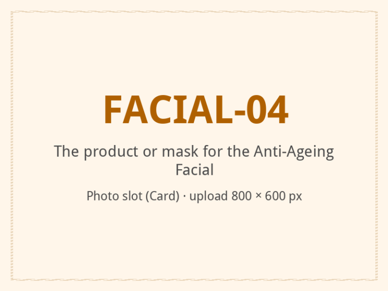 [ALT: The product or mask for the Anti-Ageing Facial, Vitali Wellness & Spa]