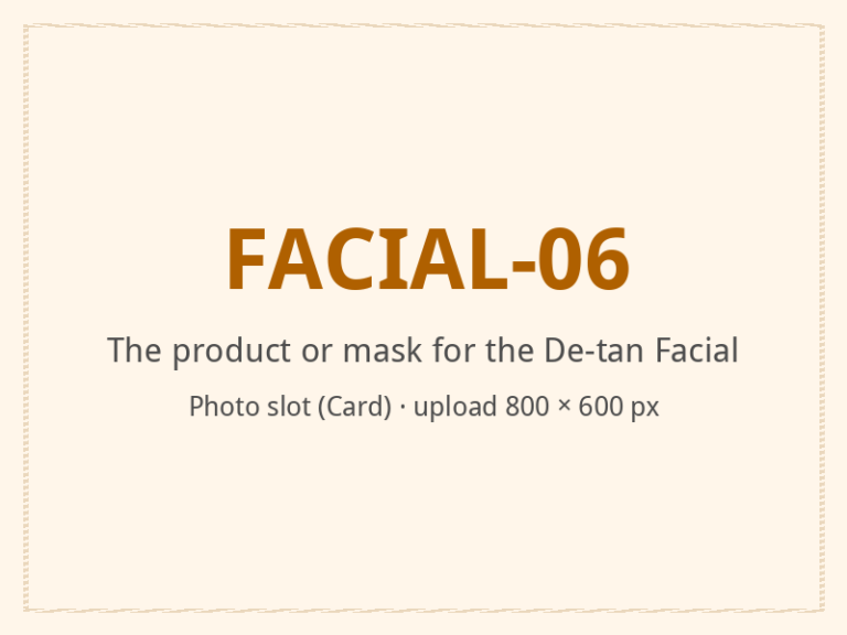 [ALT: The product or mask for the De-tan Facial, Vitali Wellness & Spa]