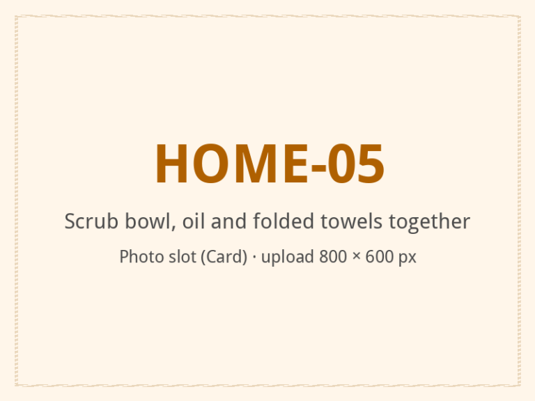 [ALT: Scrub bowl, oil and folded towels together, Vitali Wellness & Spa]
