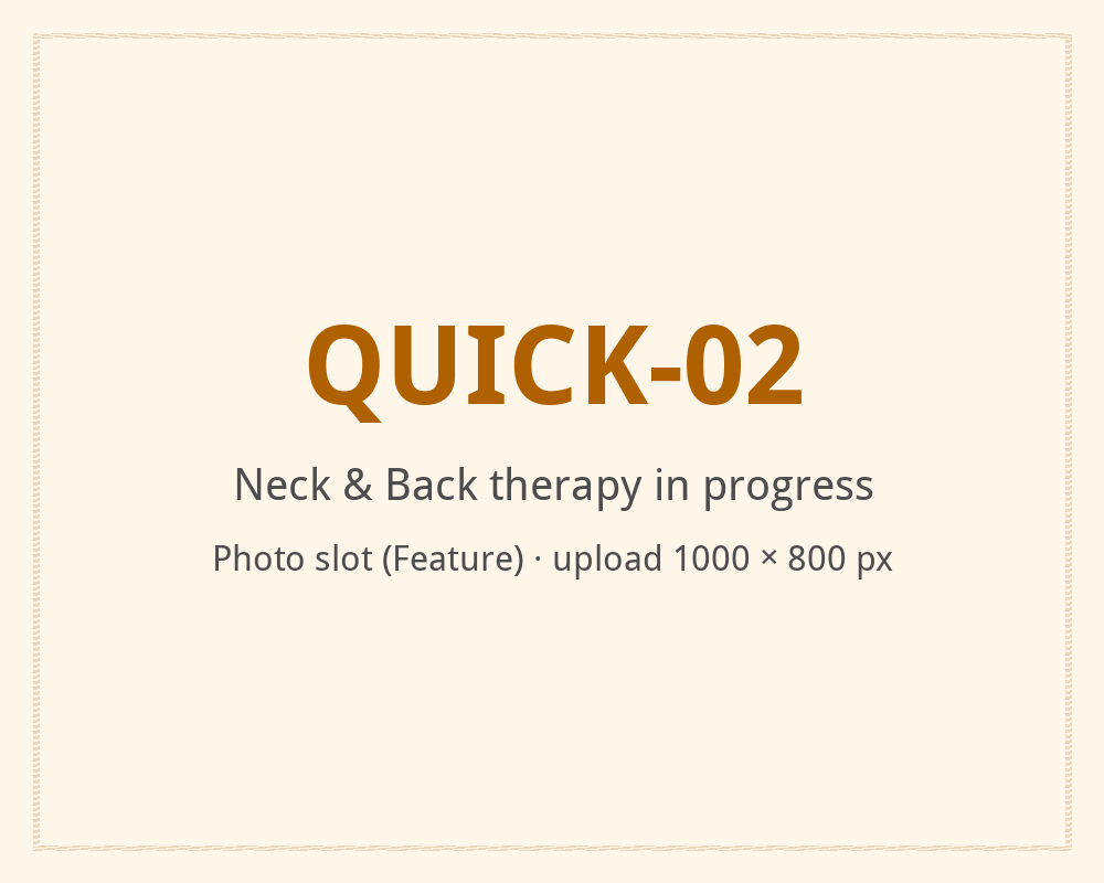 [ALT: Neck & Back therapy in progress, Vitali Wellness & Spa]