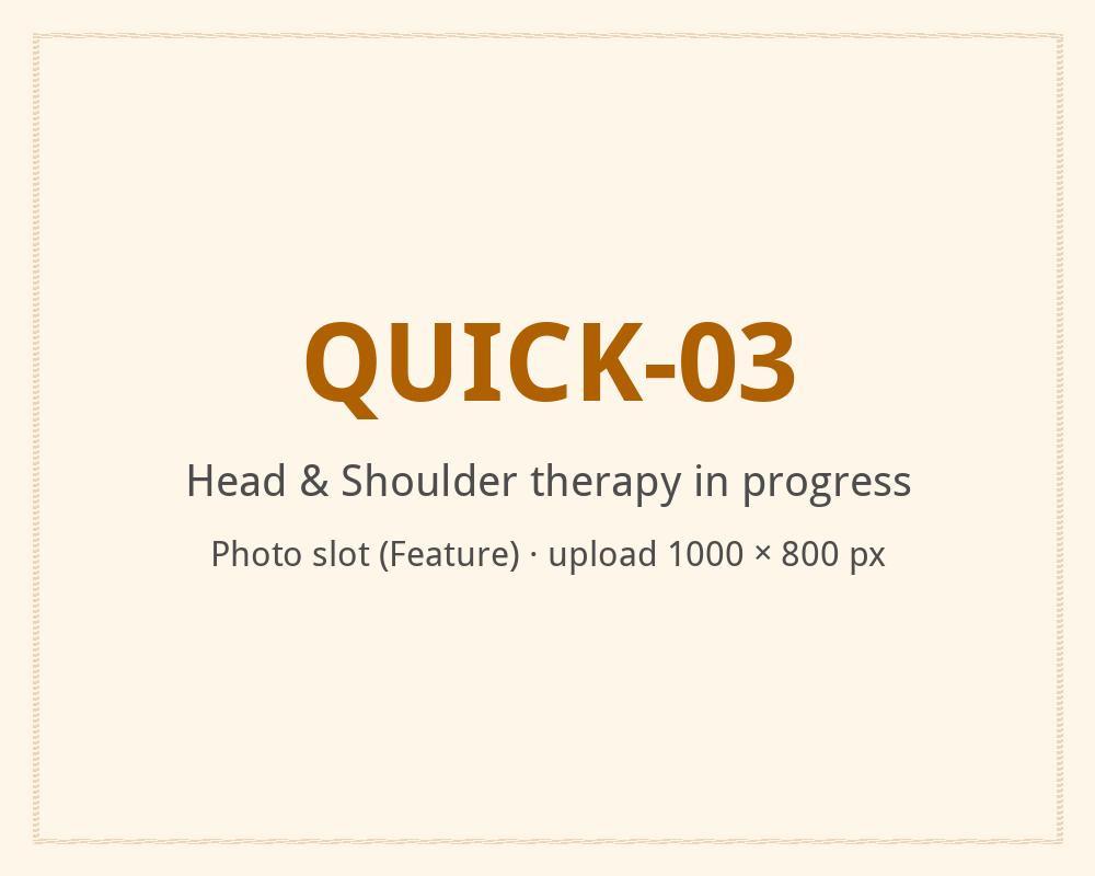 [ALT: Head & Shoulder therapy in progress, Vitali Wellness & Spa]