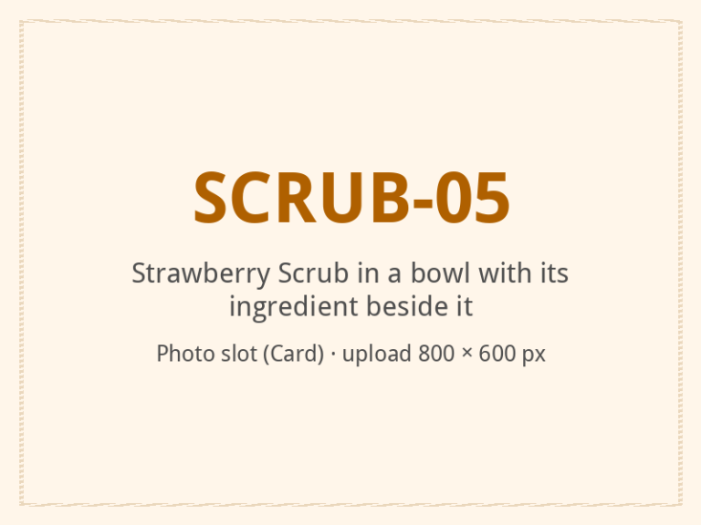 [ALT: Strawberry Scrub in a bowl with its ingredient beside it, Vitali Wellness & Spa]